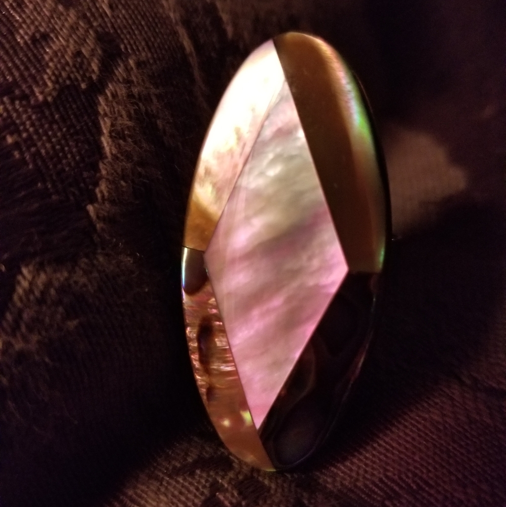 Large Iridescent Abalone Ring